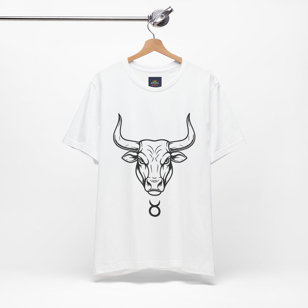 Taurus Zodiac T-Shirt - Minimalist Black and White Unisex T-Shirt