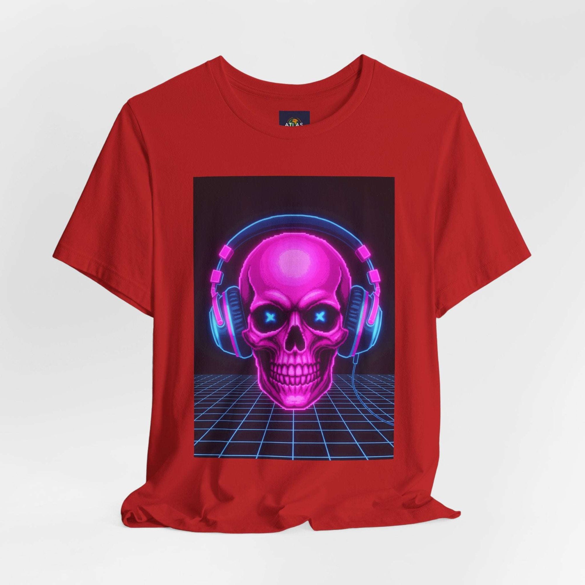 Neon Skull Synthwave Tee - Atlas Briefly