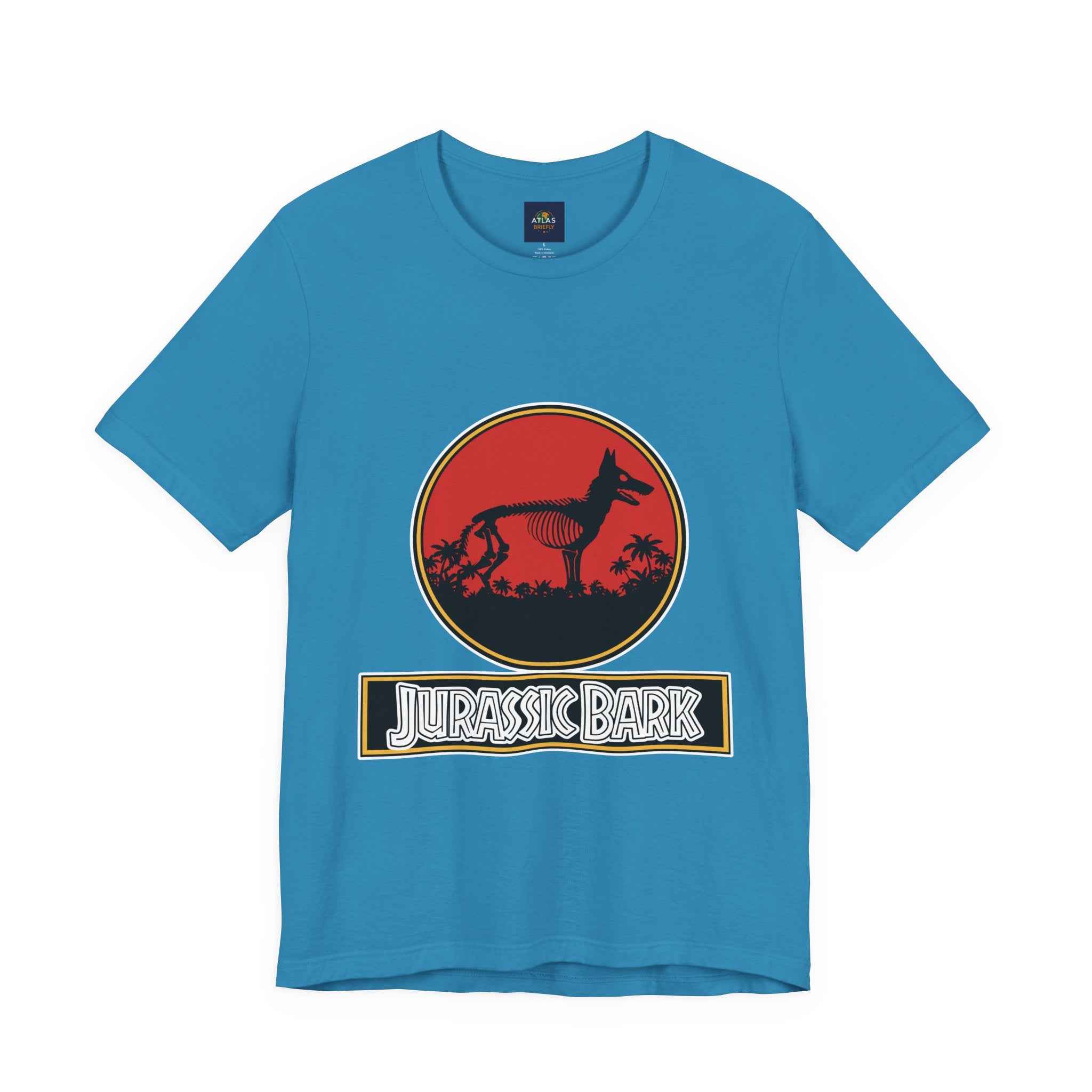 German Shepherd T-Shirt - Jurassic Bark Design | Unique Dog Lover Gift & Worldwide Shipping - Atlas Briefly
