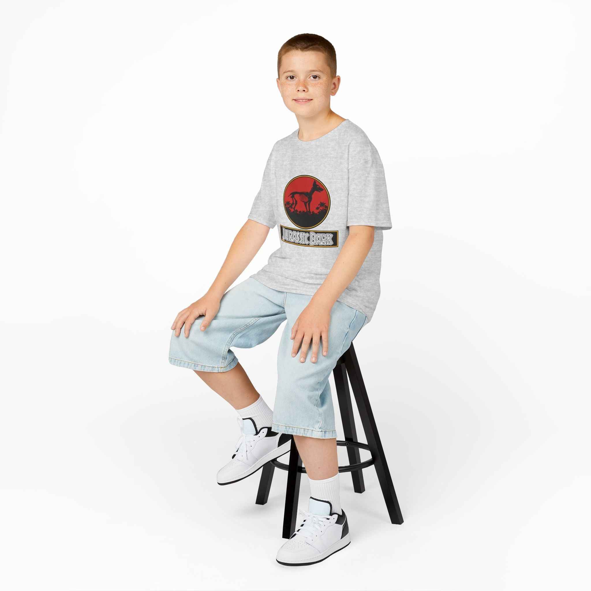 Kids Doberman Jurassic Bark T-Shirt | Fun Dog Tee for Kids - Atlas Briefly