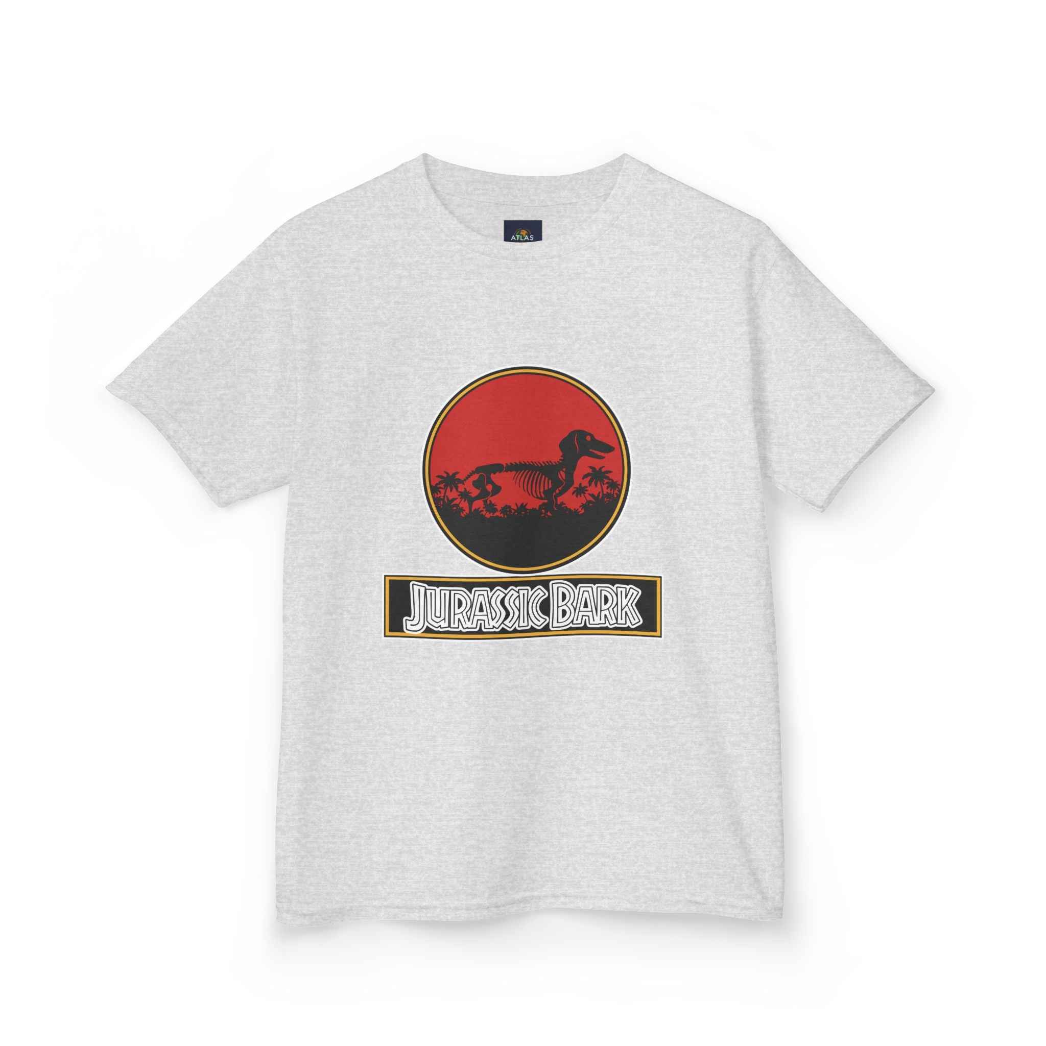 Kids Dachshund T-Shirt - Jurassic Bark Wiener Dog Tee - Atlas Briefly