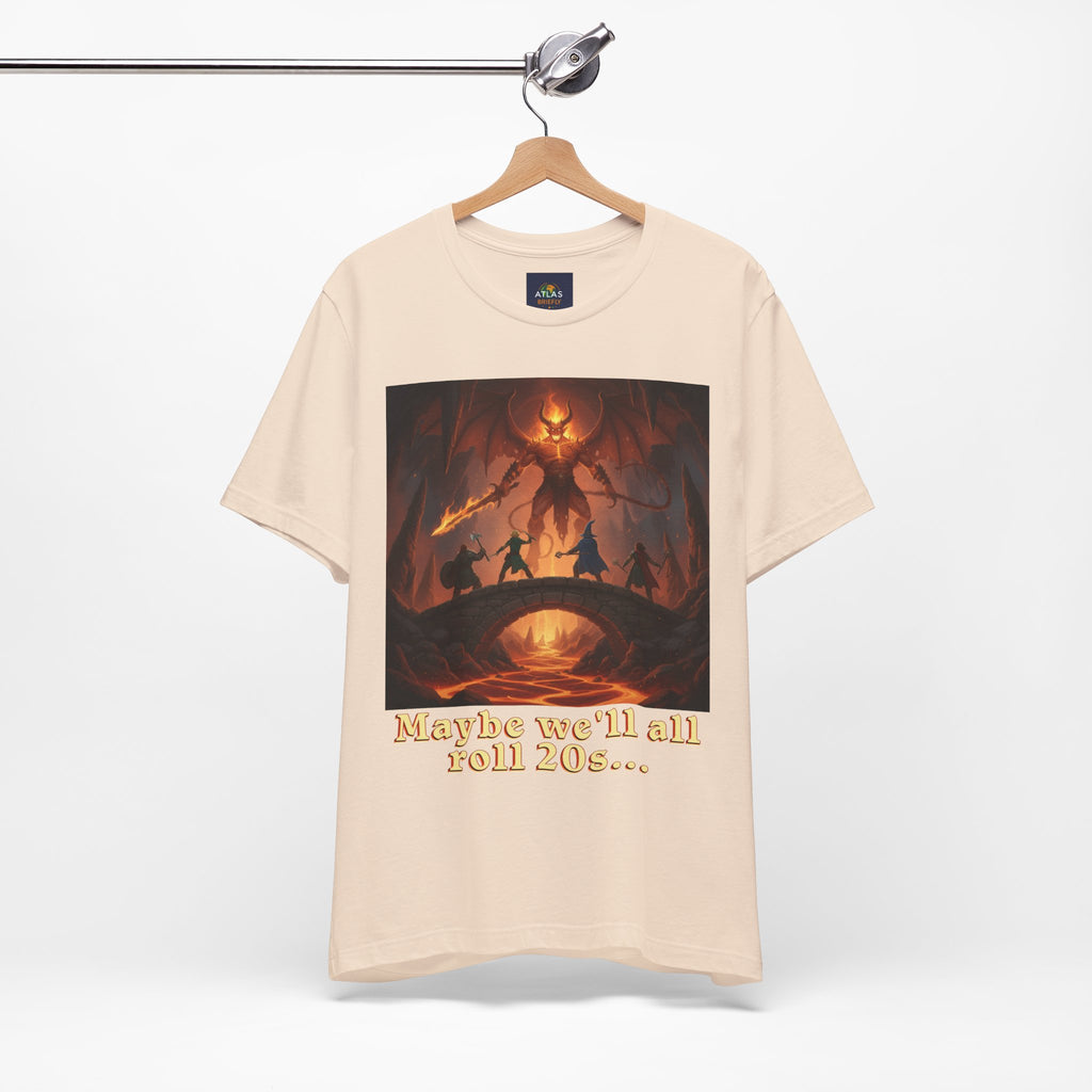 D&D Fantasy T-Shirt - Roll a Natural 20 Dungeon Master RPG Unisex Tee