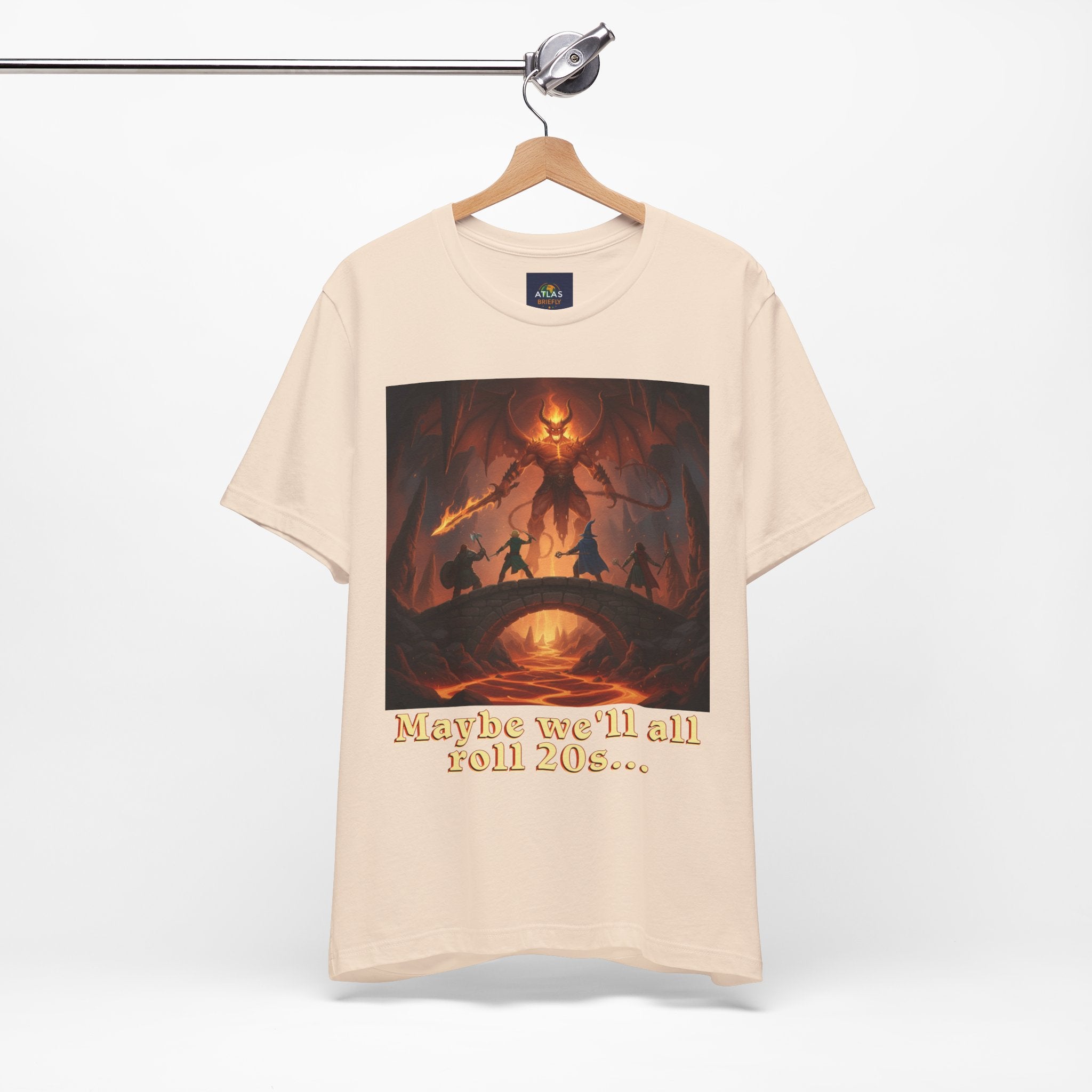D&D Fantasy T-Shirt - Roll a Natural 20 Dungeon Master RPG Unisex Tee