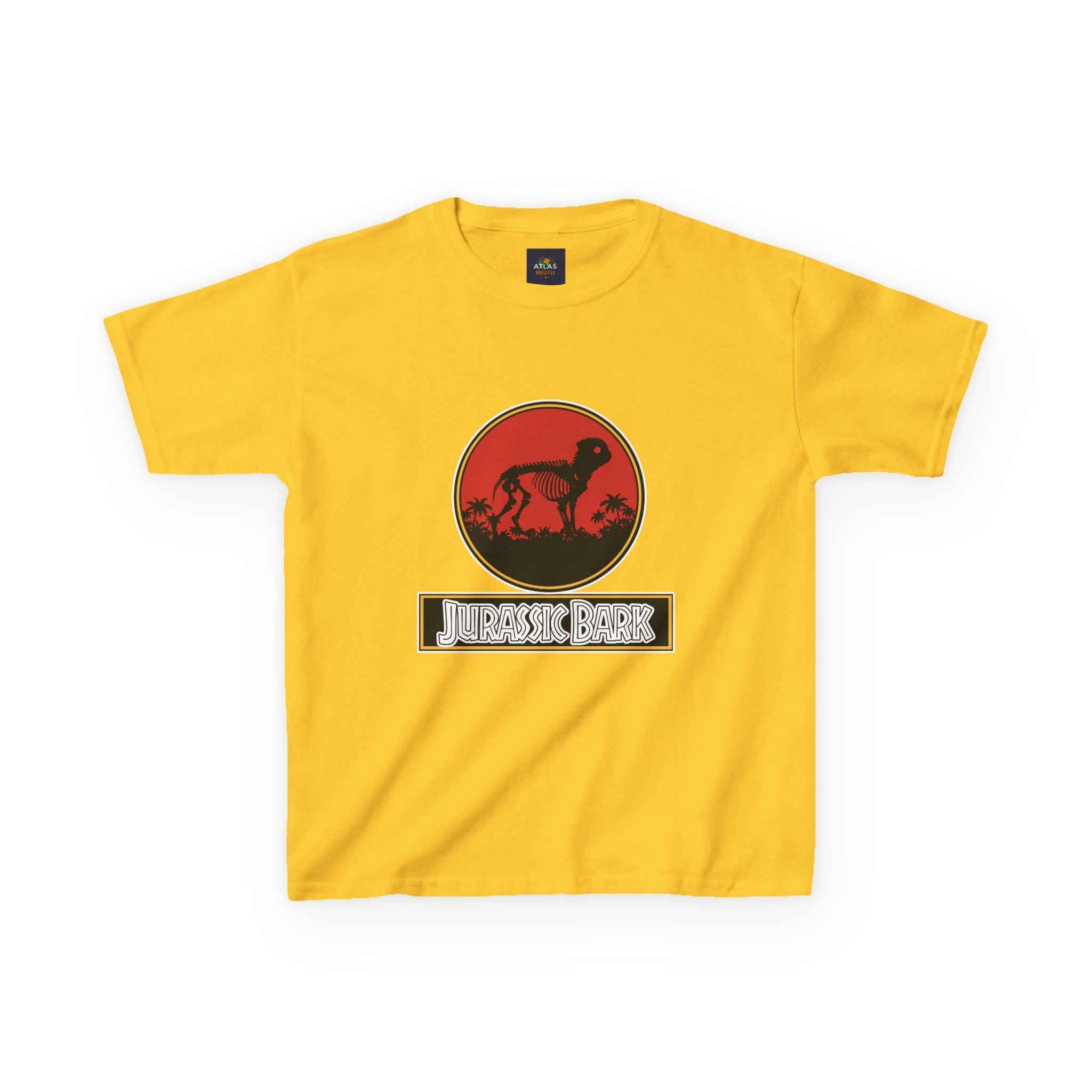 Kids Pug Jurassic Bark T-Shirt - Fun Dog & Dinosaur Tee for Kids with Worldwide Shipping - Atlas Briefly
