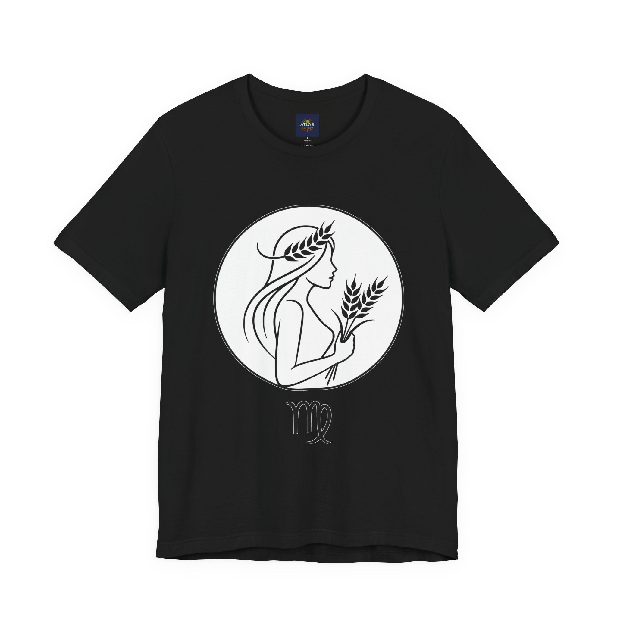 Virgo Zodiac Tee - Minimalist Black and White Unisex T-Shirt