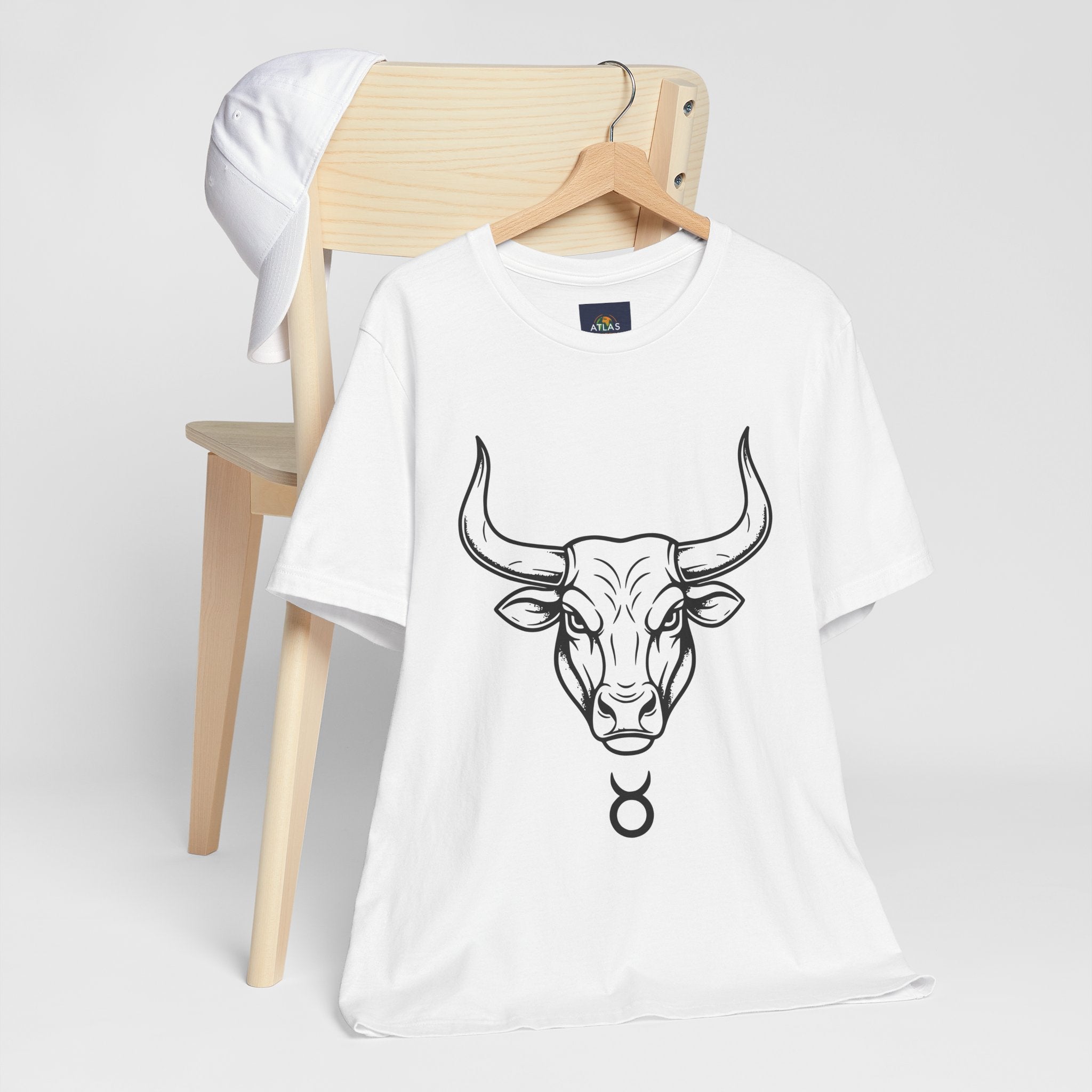 Taurus Zodiac T-Shirt - Minimalist Black and White Unisex T-Shirt