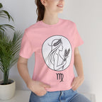 Virgo Zodiac Tee - Minimalist Black and White Unisex T-Shirt