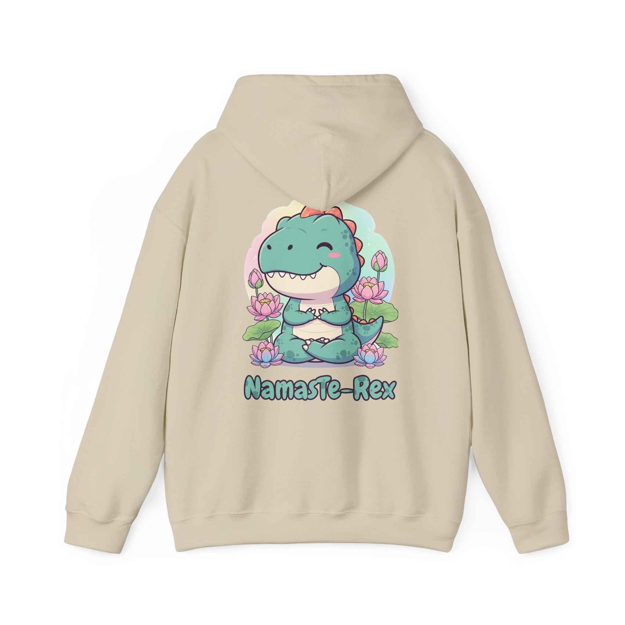 NamasTe-Rex Hoodie - Fun Yoga Dinosaur Sweatshirt for Comfort and Style - Atlas Briefly