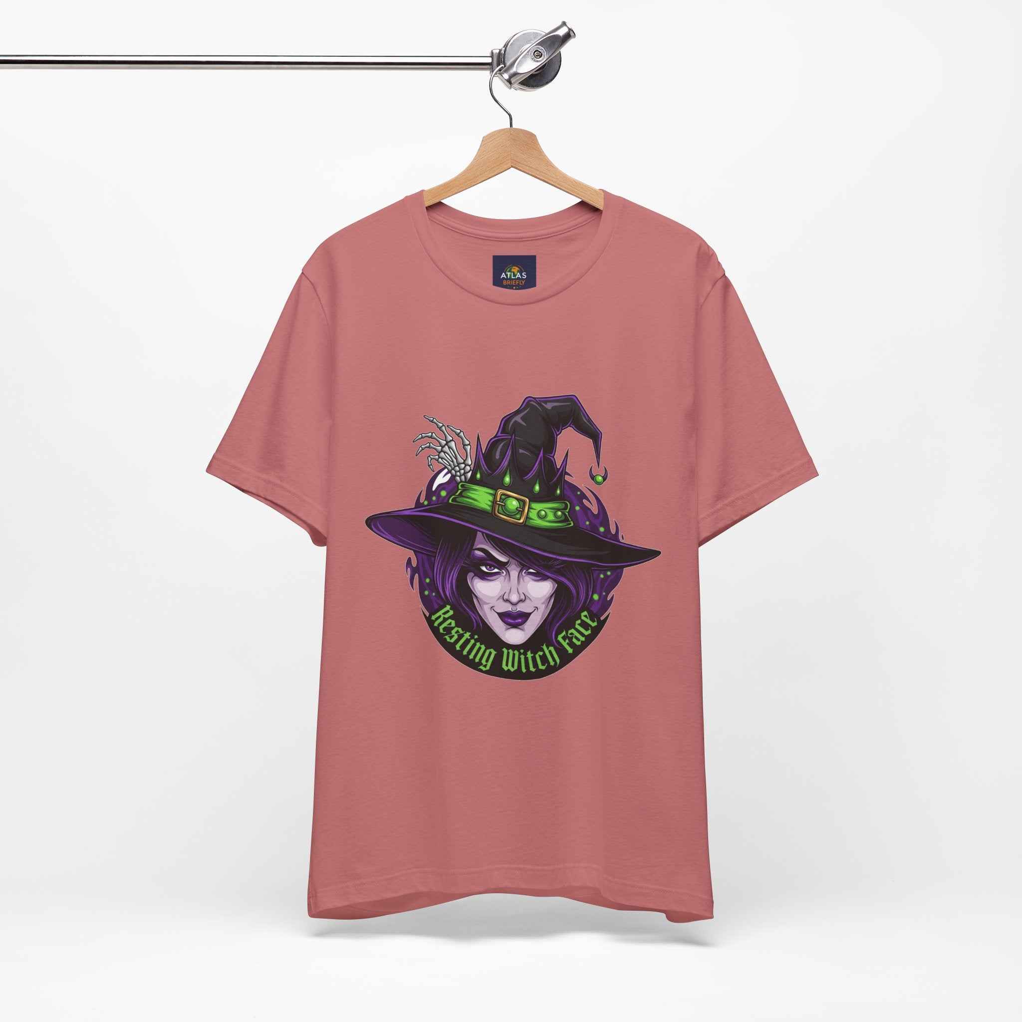 Resting Witch Face T-Shirt - Funny Halloween Witch Tee - Atlas Briefly