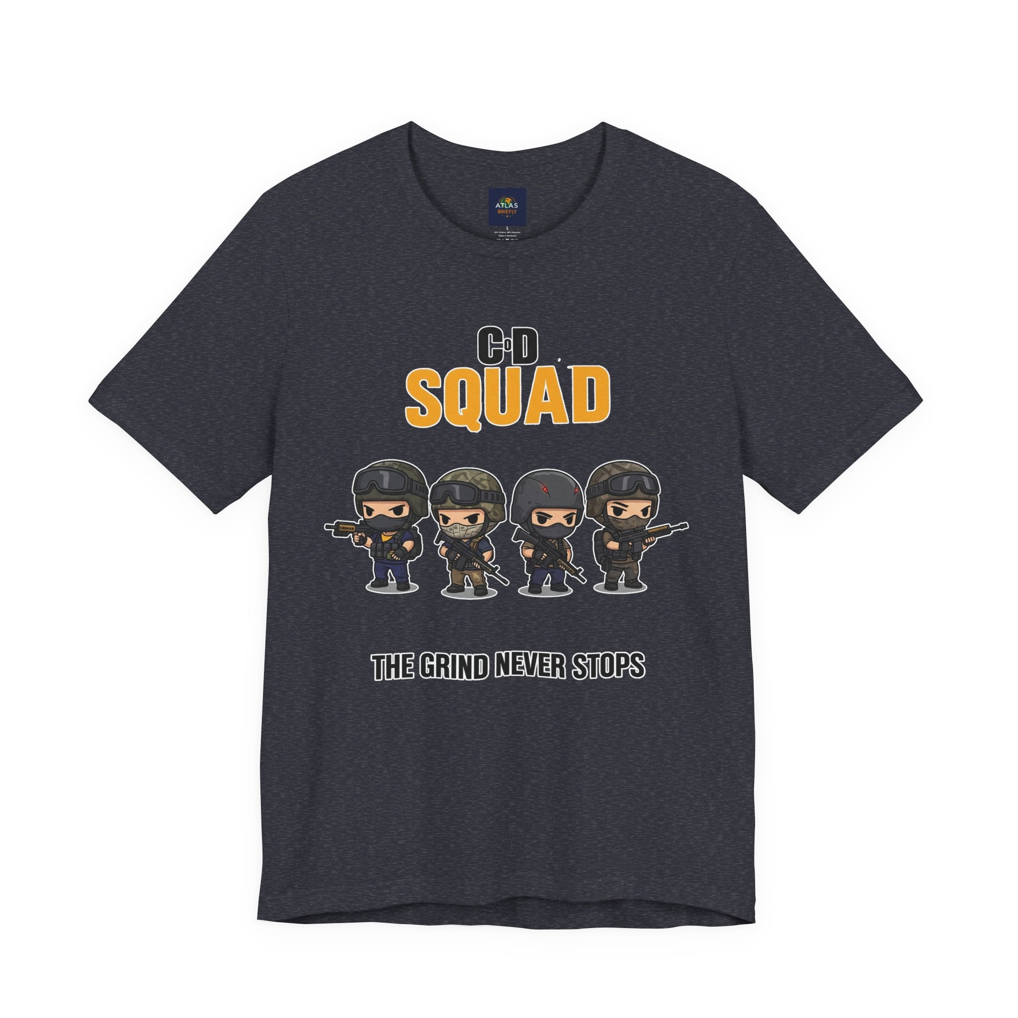 CoD Squad Tee for Gamers: The Grind Never Stops - Atlas Briefly