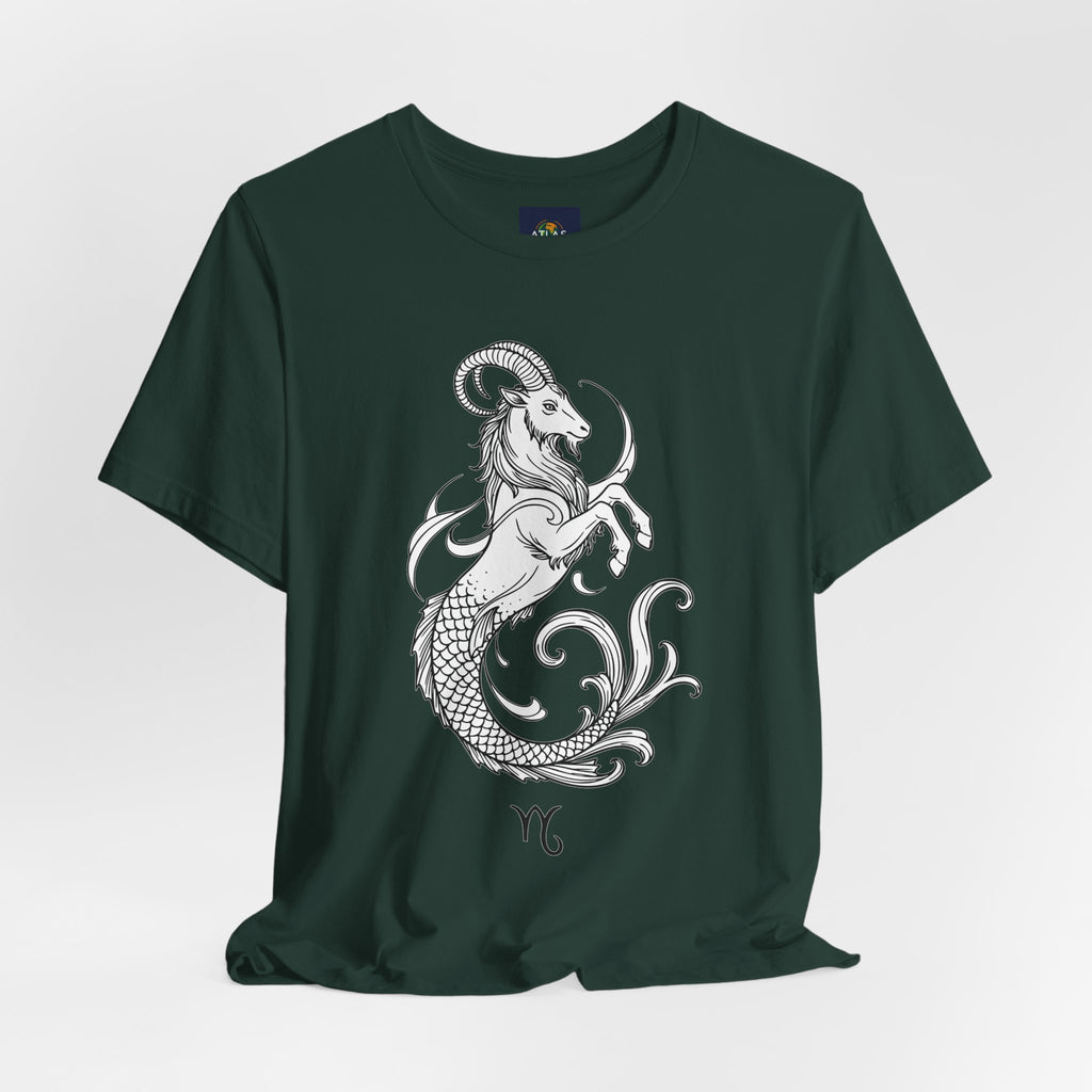 Capricorn Zodiac Tee - Unisex Minimalist Horoscope Shirt in Black and White