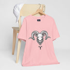 Aries Horoscope Tee - Unisex Black and White Minimal Design