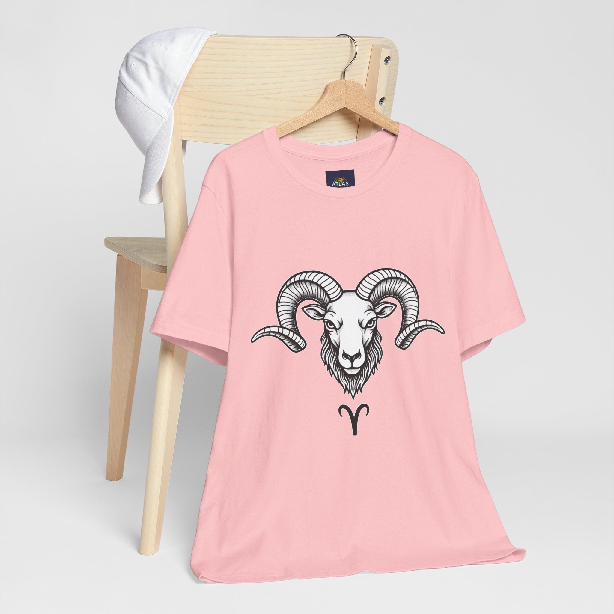 Aries Horoscope Tee - Unisex Black and White Minimal Design