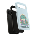 NamasTe-Rex Meditating Dinosaur Phone Case - Funny Yoga T-Rex Mobile Cover | Zen Tech Gift - Atlas Briefly