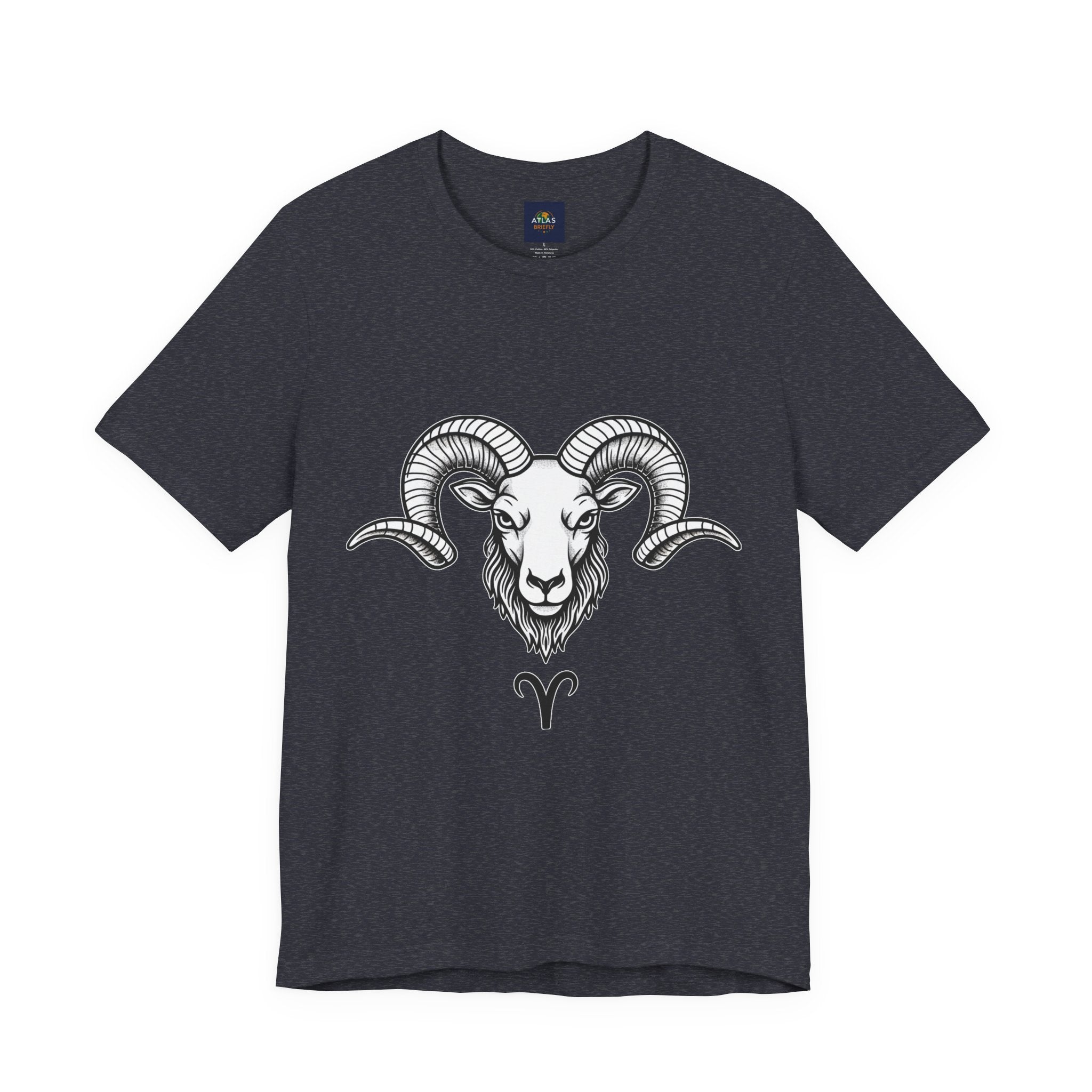Aries Horoscope Tee - Unisex Black and White Minimal Design
