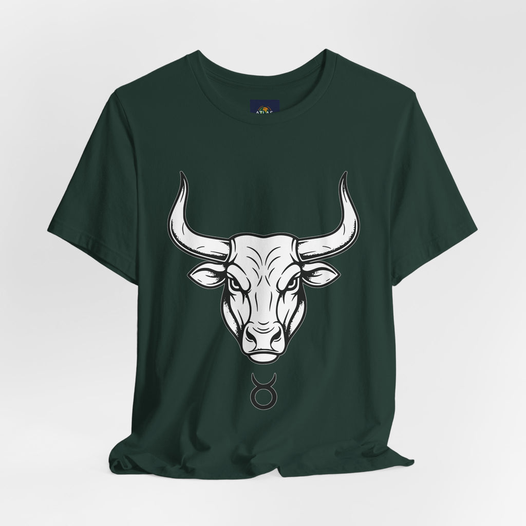 Taurus Zodiac T-Shirt - Minimalist Black and White Unisex T-Shirt