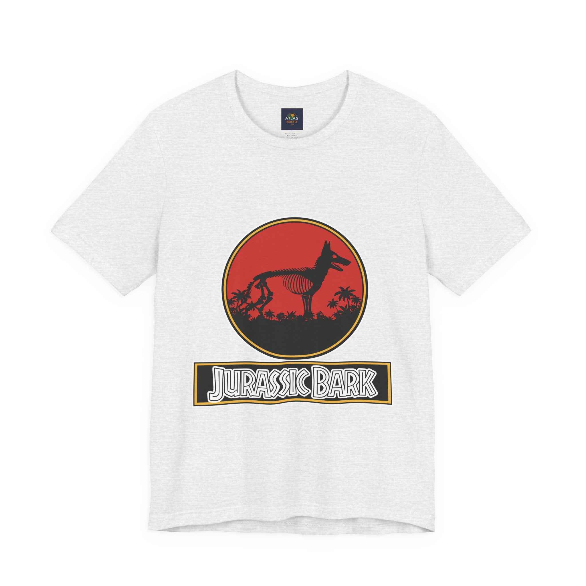 German Shepherd T-Shirt - Jurassic Bark Design | Unique Dog Lover Gift & Worldwide Shipping - Atlas Briefly