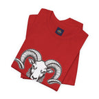 Aries Horoscope Tee - Unisex Black and White Minimal Design