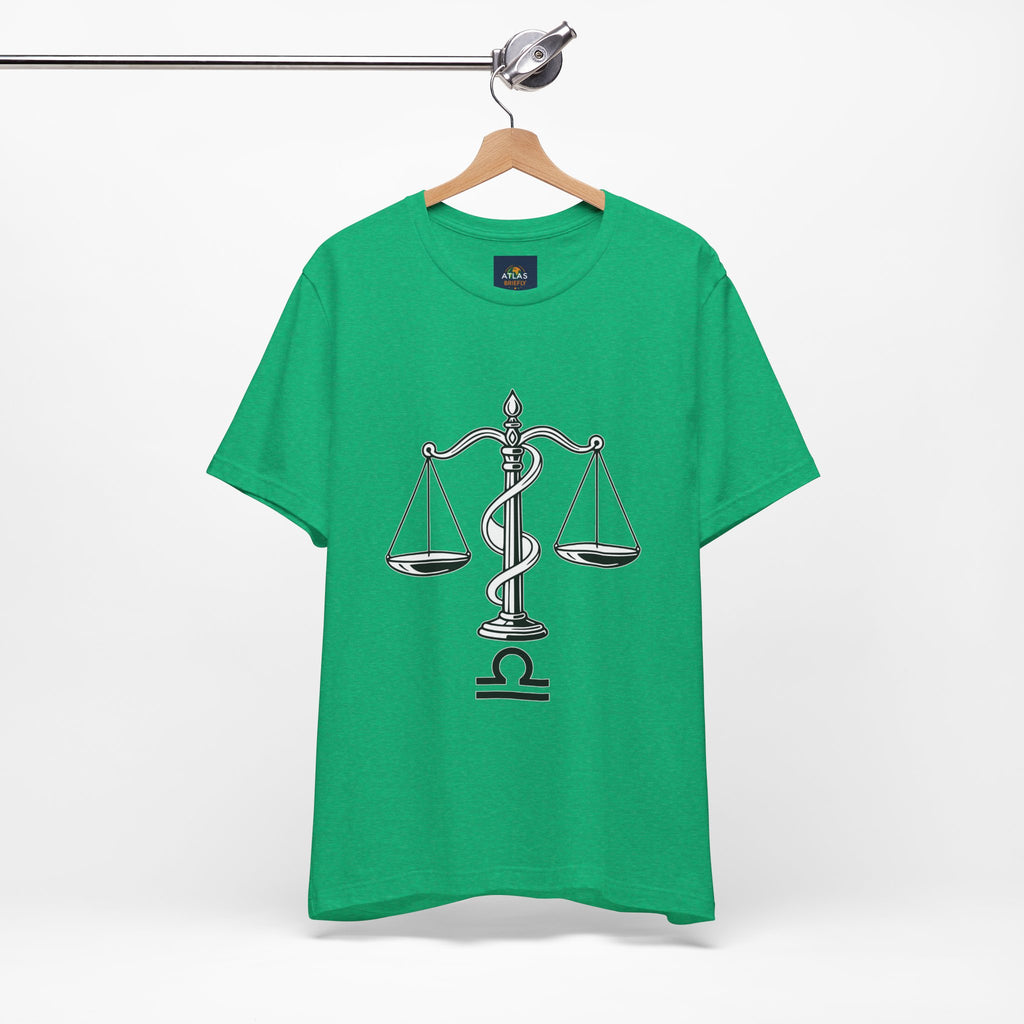Libra Zodiac Tee - Stylish Unisex Minimalist Black and White Design