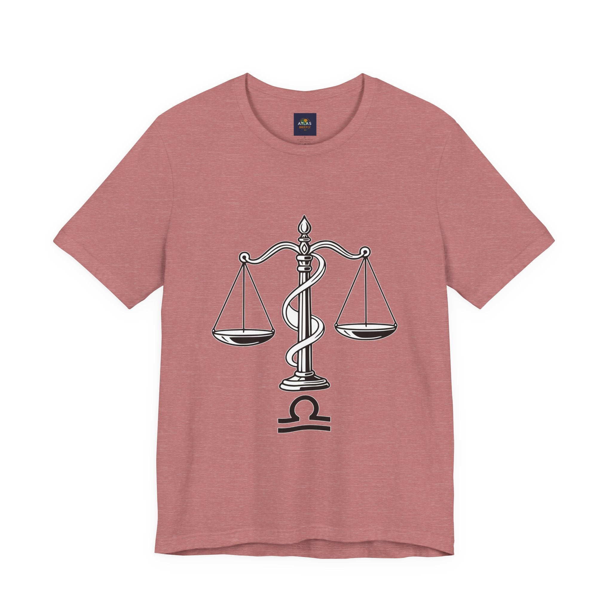 Libra Zodiac Tee - Stylish Unisex Minimalist Black and White Design