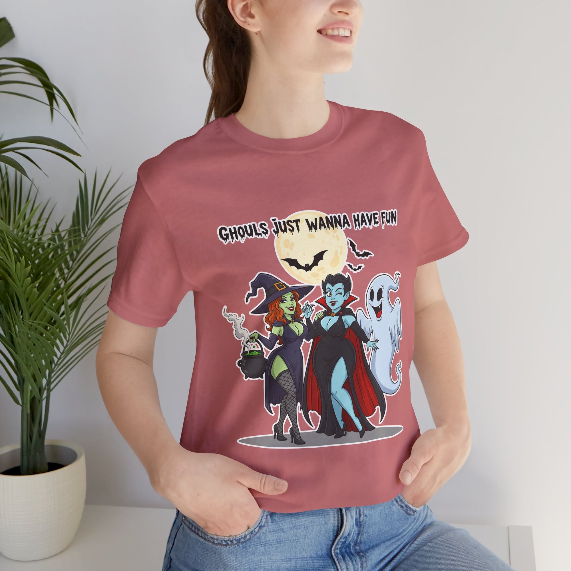 Ghouls Just Wanna Have Fun Halloween T-Shirt - Cute Witch Vampire Ghost Tee | Halloween Character Shirt - Atlas Briefly