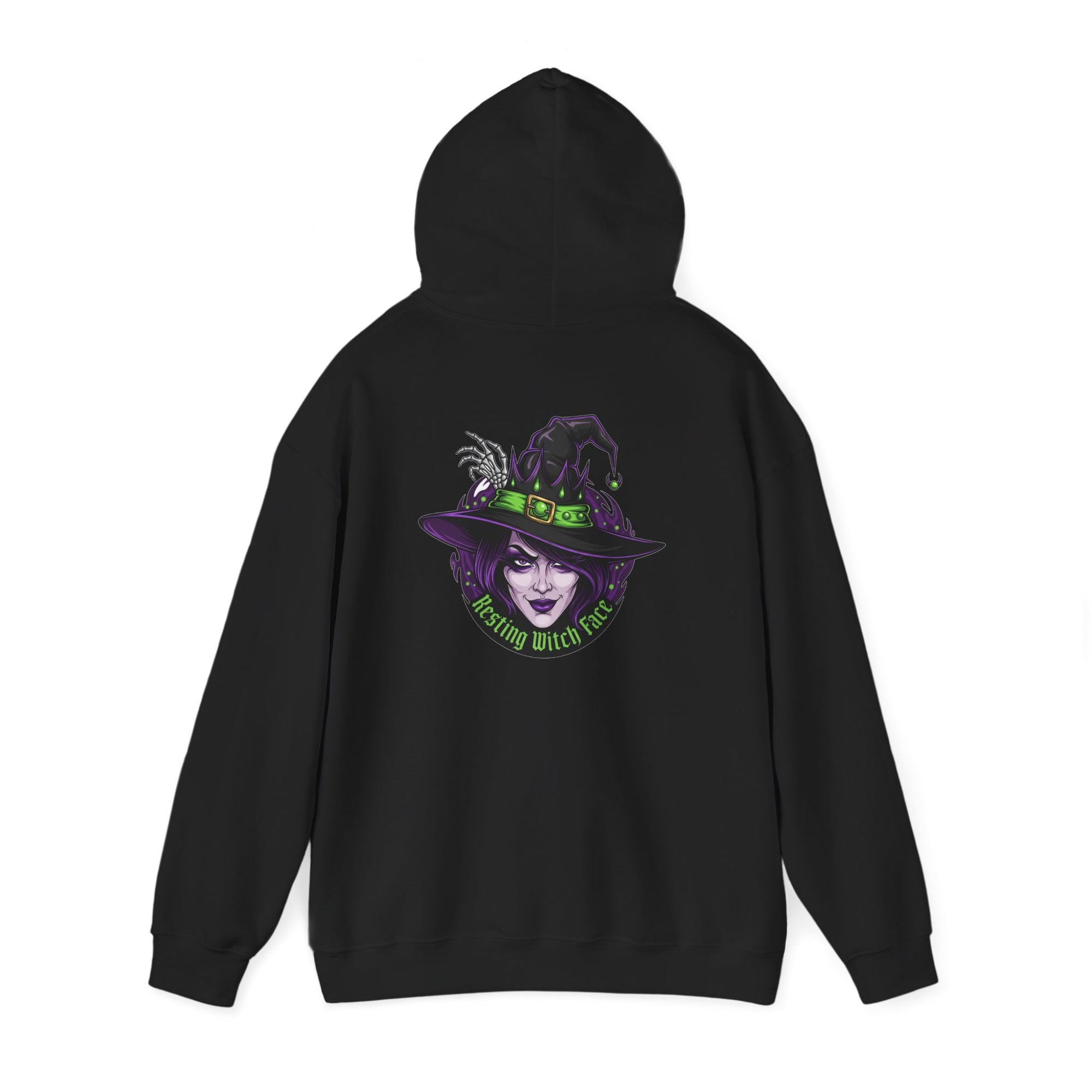 Resting Witch Face Halloween Hoodie – Funny Witch Graphic - Atlas Briefly