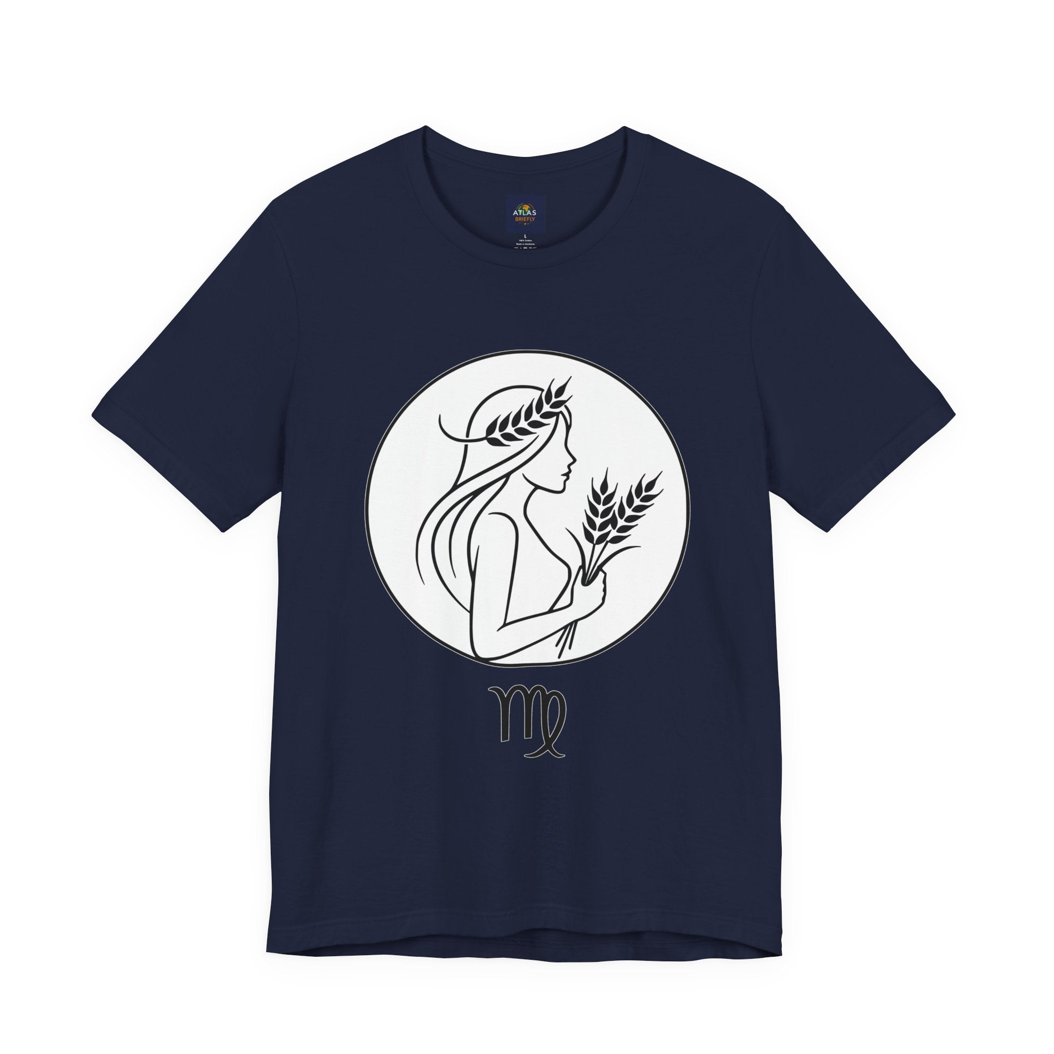 Virgo Zodiac Tee - Minimalist Black and White Unisex T-Shirt