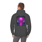 Neon Skull Hoodie - Retro Gaming Synthwave Sweatshirt - Atlas Briefly