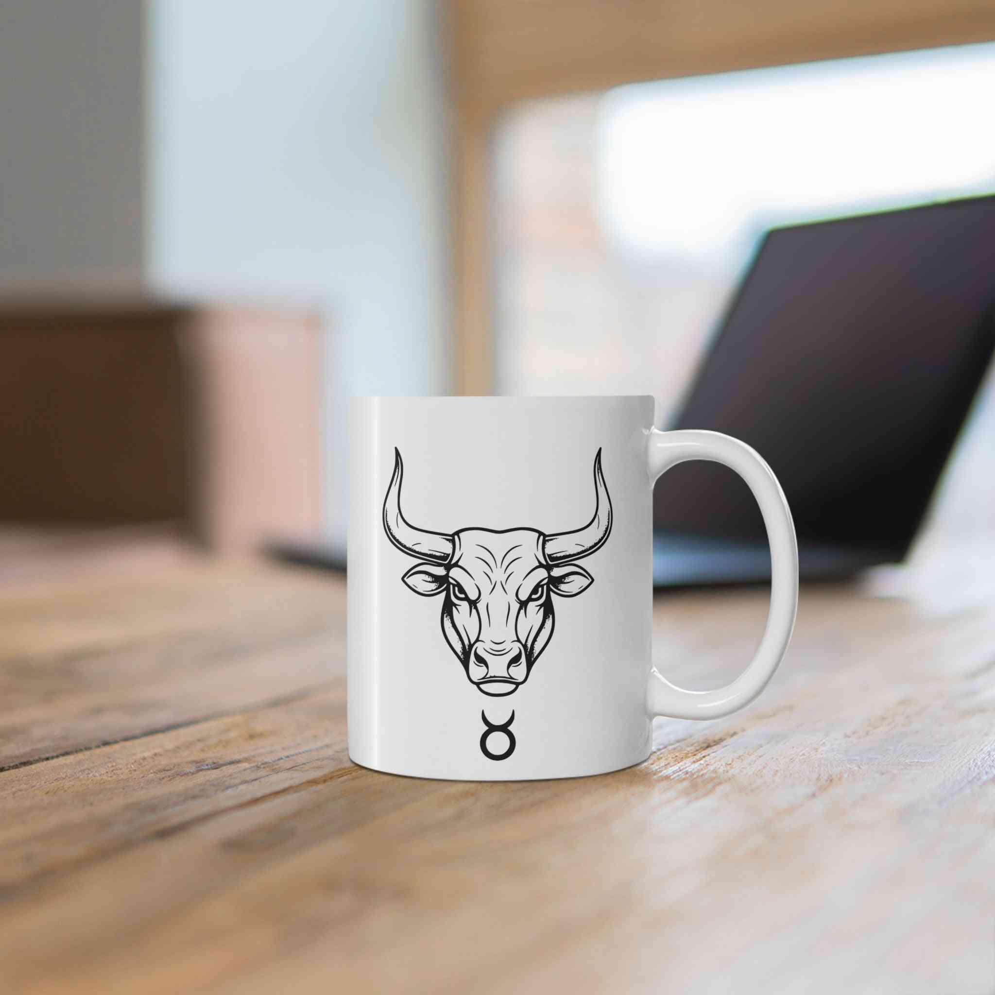 Zodiac Mug - Taurus Minimalist Design Gift