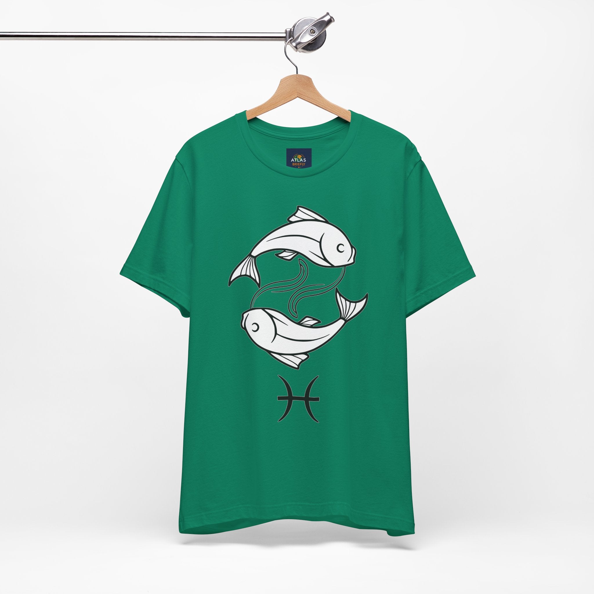Pisces Zodiac T-shirt - Minimalist Black and White Unisex Tee