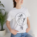 Virgo Zodiac Tee - Minimalist Black and White Unisex T-Shirt