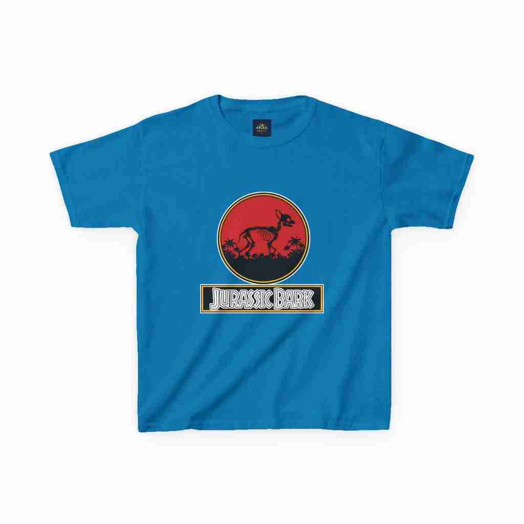 Kids Chihuahua Jurassic Bark T-Shirt - Fun Dog & Dinosaur Tee for Young Pet Lovers - Atlas Briefly