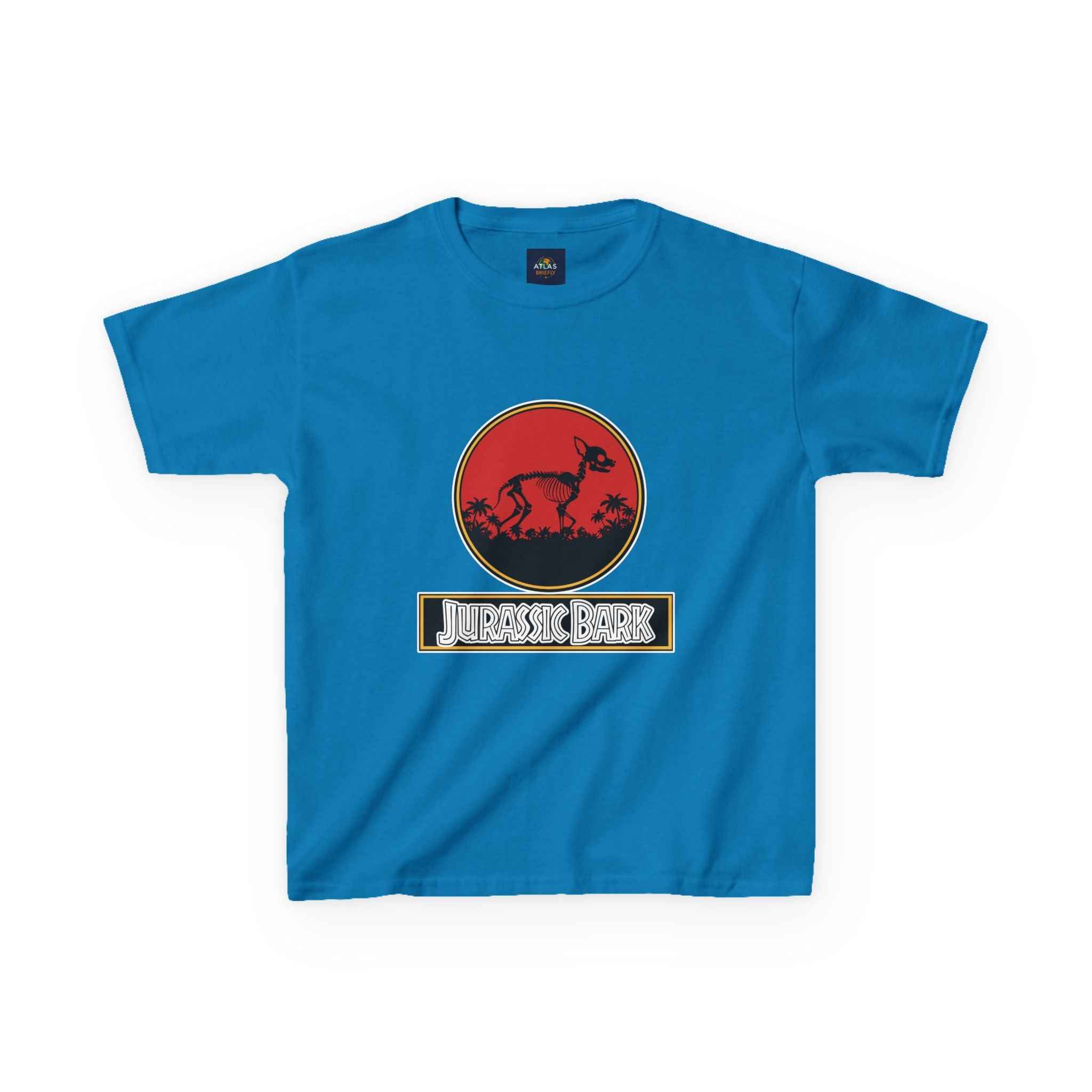 Kids Chihuahua Jurassic Bark T-Shirt - Fun Dog & Dinosaur Tee for Young Pet Lovers - Atlas Briefly