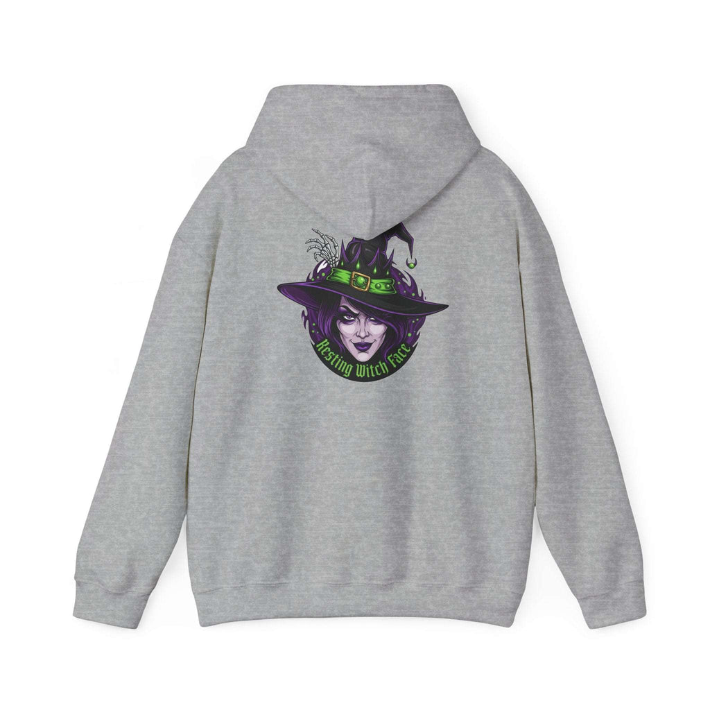 Resting Witch Face Halloween Hoodie – Funny Witch Graphic - Atlas Briefly