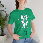 Gemini Zodiac Tee - Minimalistic Black and White Unisex Design
