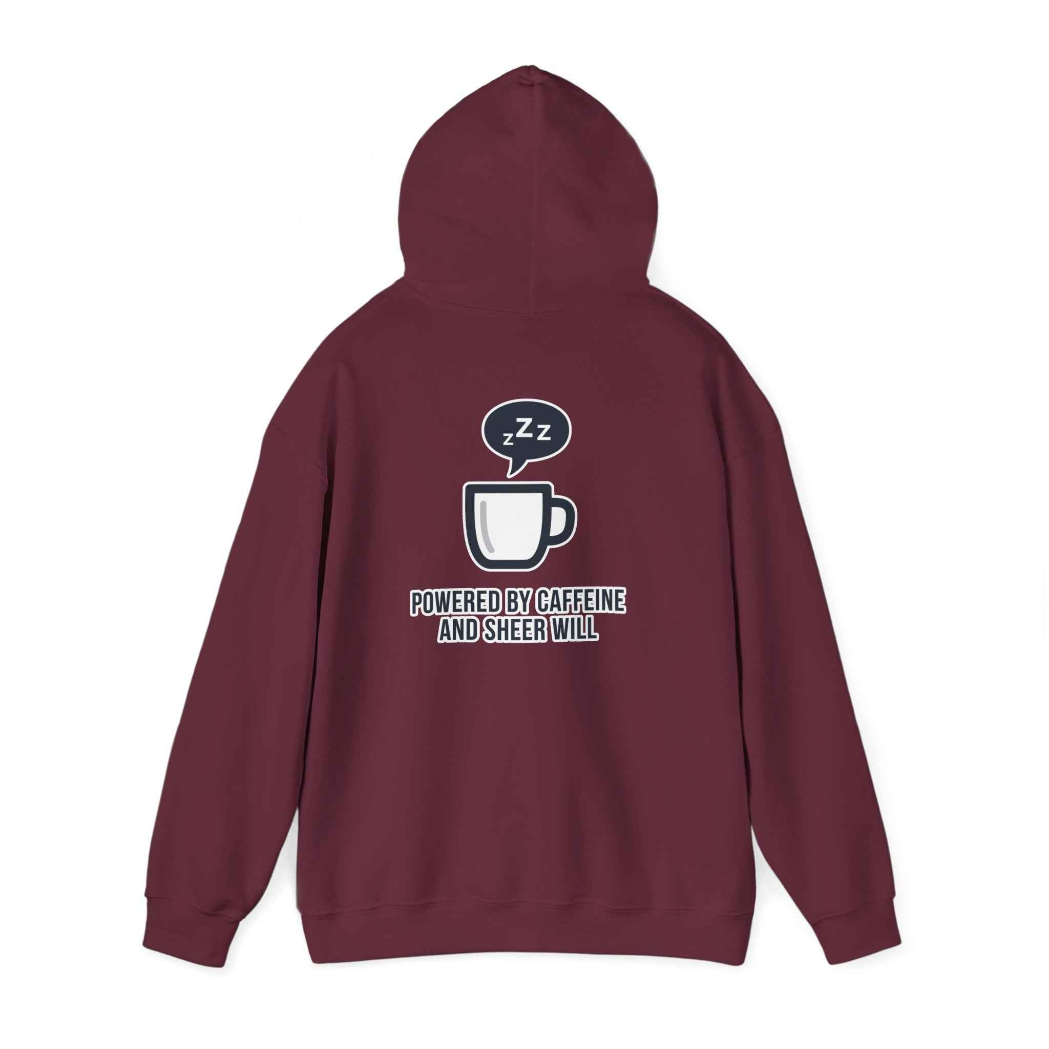 Powered by Caffeine Sweatshirt - Minimalist Coffee Hooded Sweatshirt - Atlas Briefly