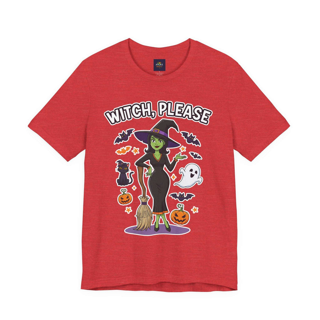Witch Please Halloween T-Shirt - Sassy Witch Tee with Pumpkin Design | Funny Halloween Shirt - Atlas Briefly