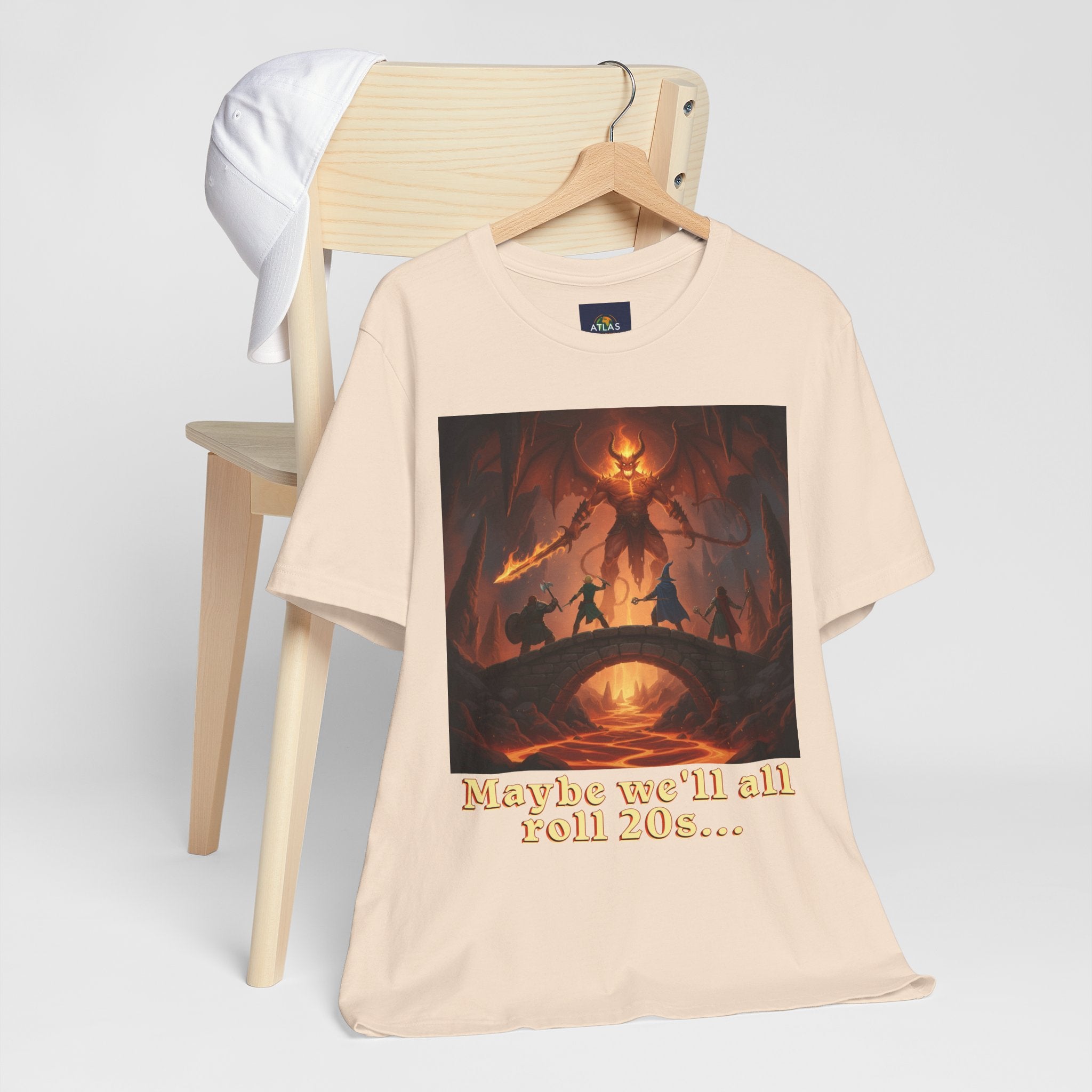 D&D Fantasy T-Shirt - Roll a Natural 20 Dungeon Master RPG Unisex Tee