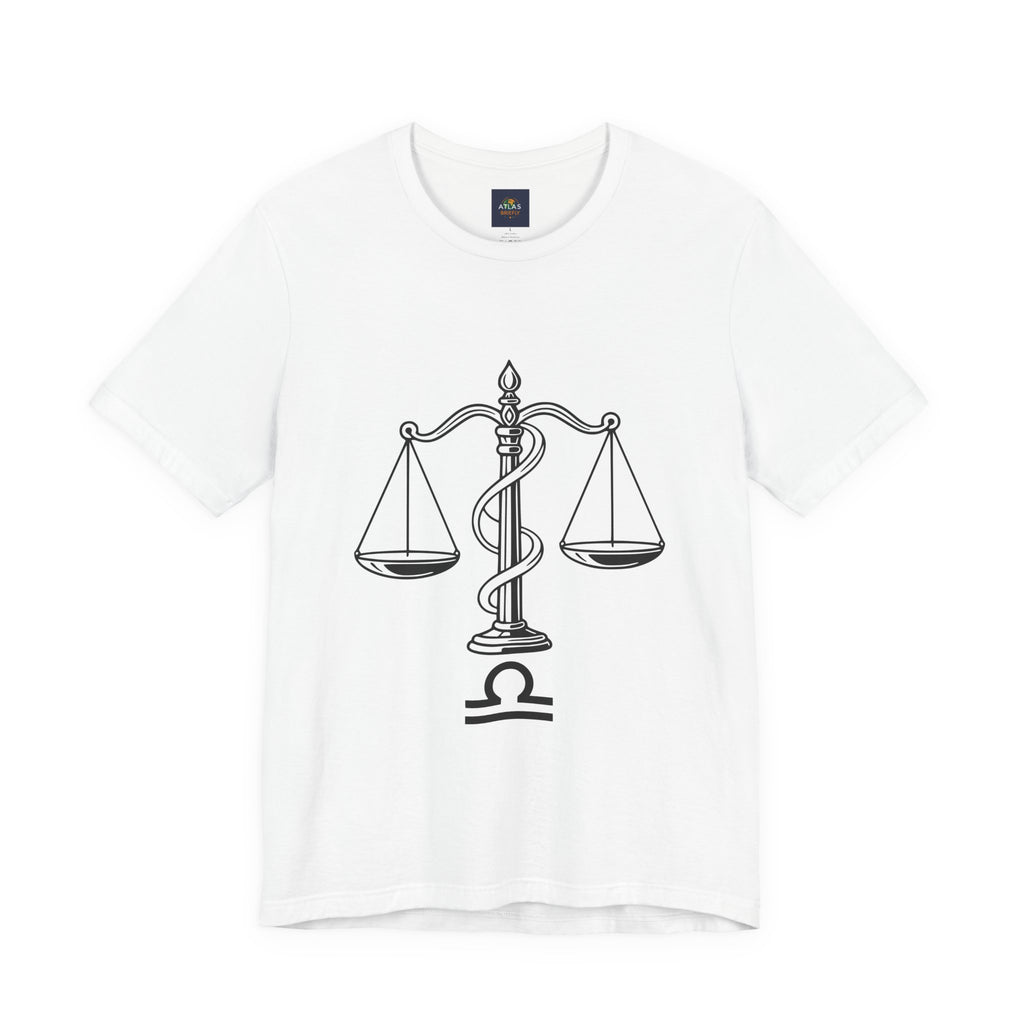 Libra Zodiac Tee - Stylish Unisex Minimalist Black and White Design