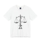 Libra Zodiac Tee - Stylish Unisex Minimalist Black and White Design