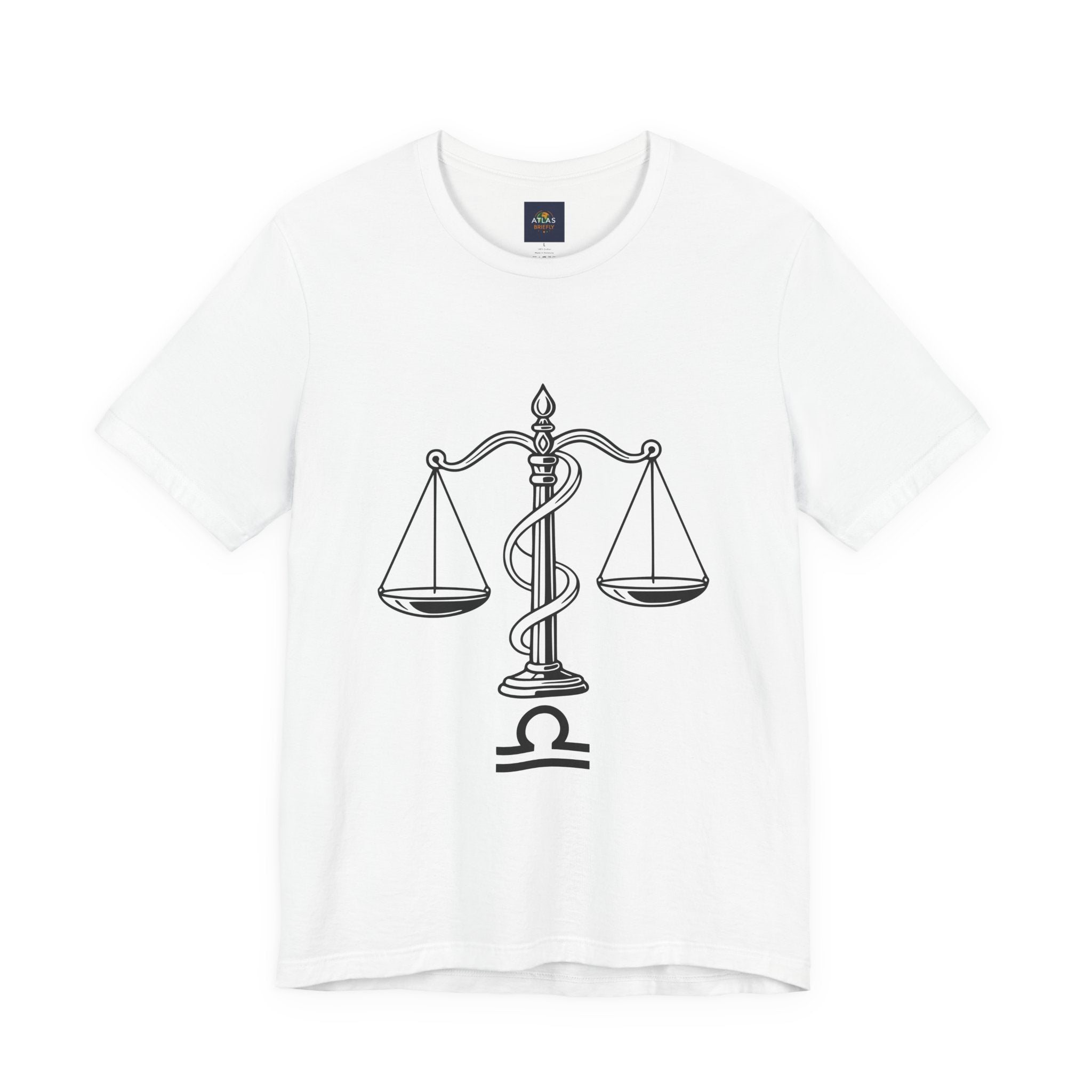 Libra Zodiac Tee - Stylish Unisex Minimalist Black and White Design