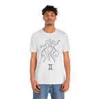 Gemini Zodiac Tee - Minimalistic Black and White Unisex Design