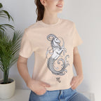 Capricorn Zodiac Tee - Unisex Minimalist Horoscope Shirt in Black and White