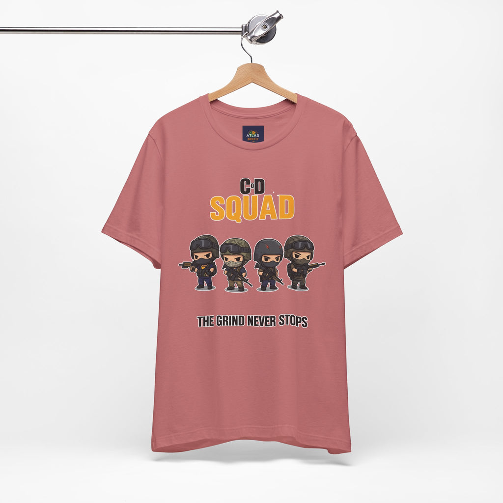 CoD Squad Tee for Gamers: The Grind Never Stops - Atlas Briefly