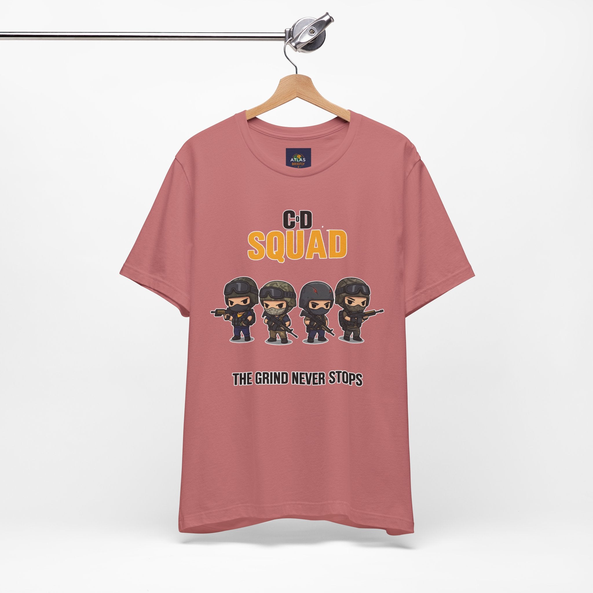 CoD Squad Tee for Gamers: The Grind Never Stops - Atlas Briefly