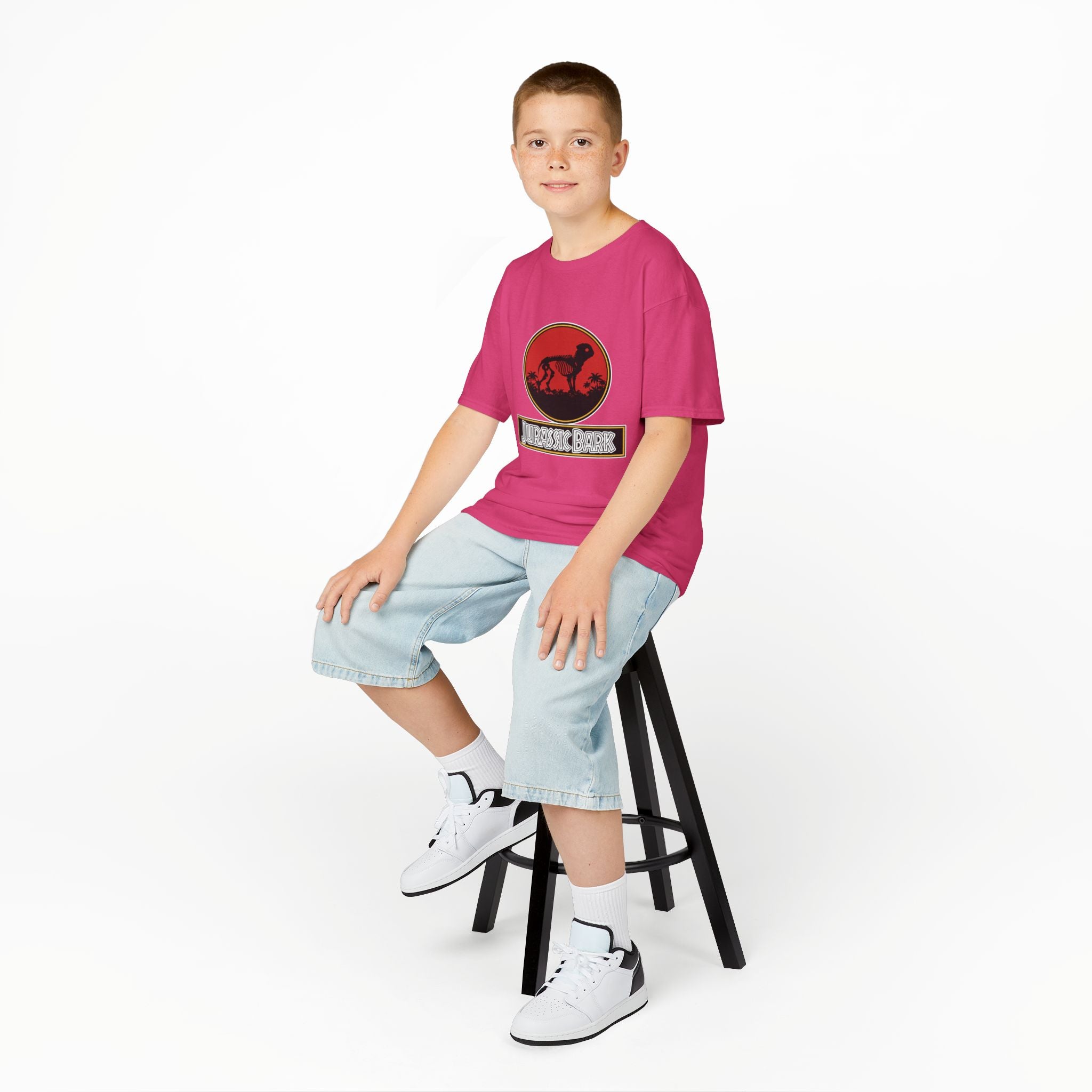 Kids Pug Jurassic Bark T-Shirt - Fun Dog & Dinosaur Tee for Kids with Worldwide Shipping