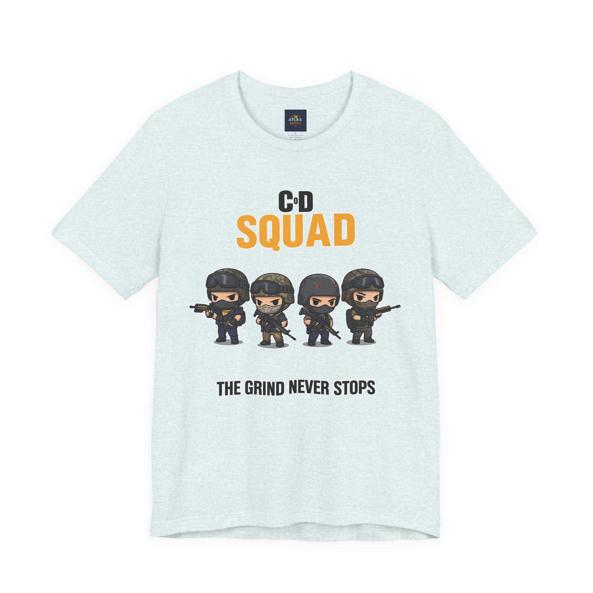 CoD Squad Tee for Gamers: The Grind Never Stops - Atlas Briefly