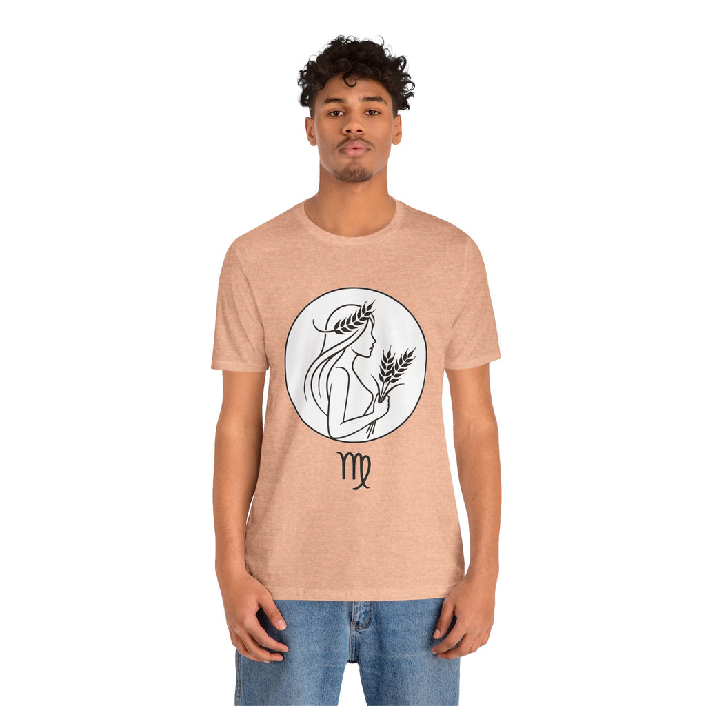 Virgo Zodiac Tee - Minimalist Black and White Unisex T-Shirt