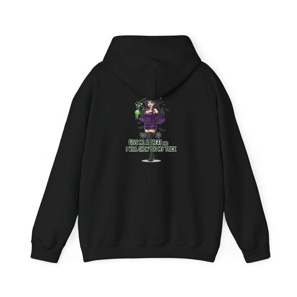 Sexy Witch Halloween Hoodie - Flirty Witch Costume Sweatshirt | Trick or Treat Halloween Apparel - Atlas Briefly