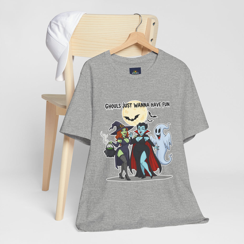 Ghouls Just Wanna Have Fun Halloween T-Shirt - Cute Witch Vampire Ghost Tee | Halloween Character Shirt - Atlas Briefly